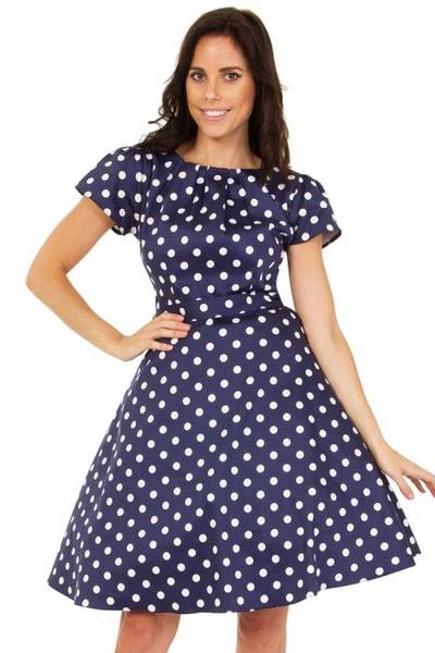 Navy Polka Dot Day